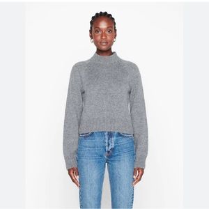 Anine Bing Maggie wool/cashmere sweater in heather grey.